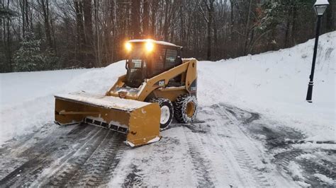 mini skid steer snow removal|skid steer plowing snow.